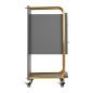 Kappers trolley Gabbiano Solo goud-grijs met laden en legplanken voor professionele organisatie en mobiel salonwerk Kappers trolley Gabbiano Solo goud-grijs met laden en legplanken voor professionele organisatie en mobiel salonwerk
