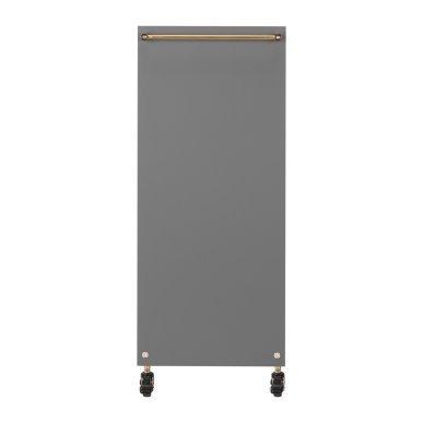 Kappers trolley Gabbiano Solo goud-grijs met laden en legplanken voor professionele organisatie en mobiel salonwerk