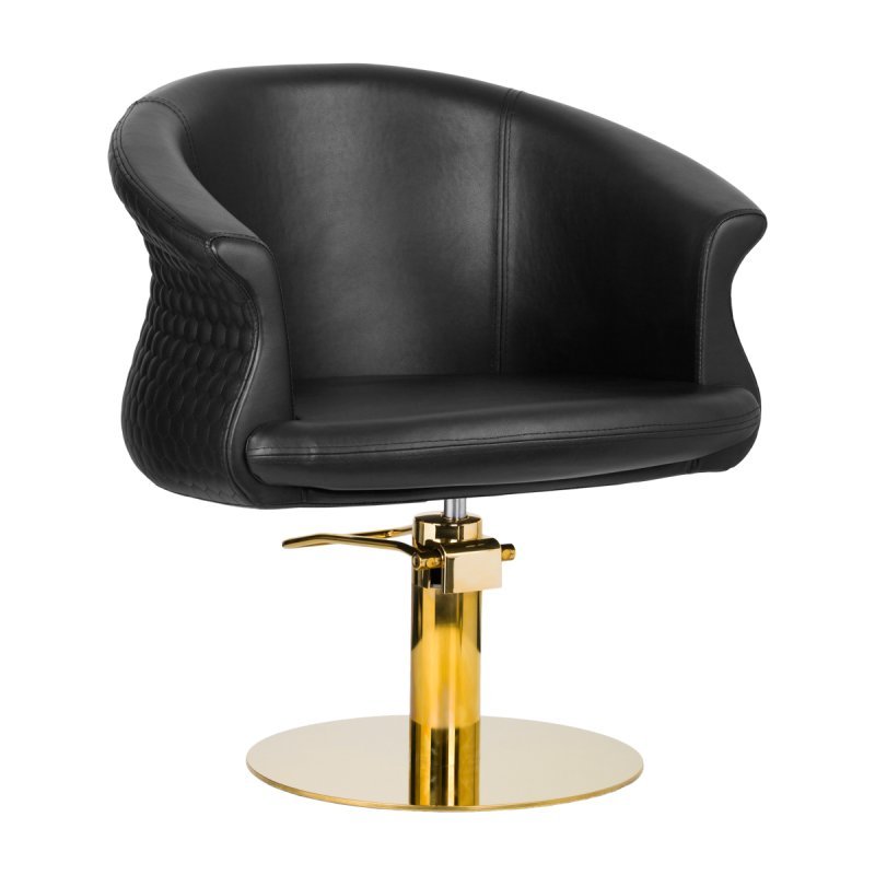 Hairdressing Chair Gabbiano Wersal gold black Hairdressing Chair Gabbiano Wersal gold black