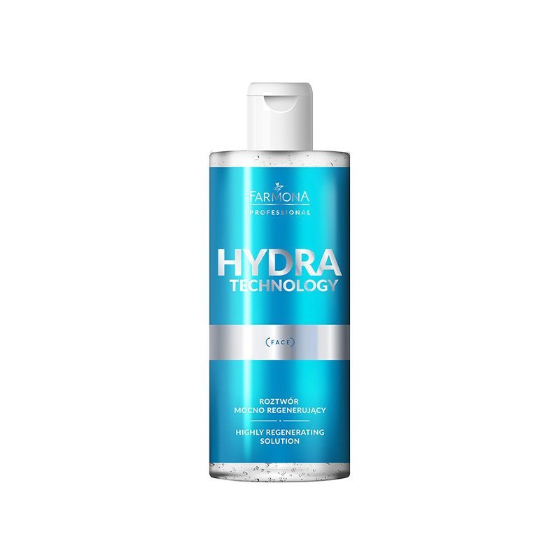 Actieve gezichtsoplossing Farmona Hydra Technology 500 ml sterk regenererend voor gerichte salon- en thuisverzorging