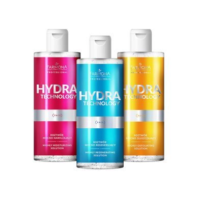 Actieve gezichtsoplossing Farmona Hydra Technology 500 ml sterk regenererend voor gerichte salon- en thuisverzorging