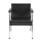 Kappersstoel voor wasunit Gabbiano zwart met synthetisch leer en duurzame schuimvulling voor saloncomfort Kappersstoel voor wasunit Gabbiano zwart met synthetisch leer en duurzame schuimvulling voor saloncomfort