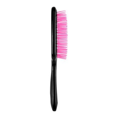 Haarborstel HS zwart-roze voor professioneel kapperswerk in de salon, praktisch hulpmiddel voor dagelijkse haarverzorging