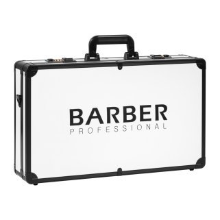 Professionele barberkapperskoffer wit-zwart voor barbershop en herensalon, praktisch voor salonwerk en mobiele service