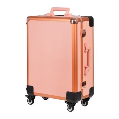 Mobiele beautycase met werkstation T-27 roségoud voor professioneel salonwerk en mobiele beautydiensten bij klanten