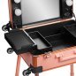 Mobiele beautycase met werkstation T-27 roségoud voor professioneel salonwerk en mobiele beautydiensten bij klanten