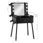 Mobiele beautycase met werkstation T-27 voor professioneel salonwerk, zwarte uitvoering voor vaste en mobiele beautydiensten Mobiele beautycase met werkstation T-27 voor professioneel salonwerk, zwarte uitvoering voor vaste en mobiele beautydiensten