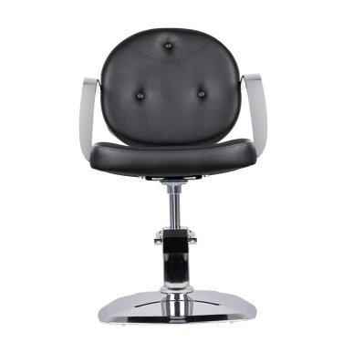 Professionele kappersstoel Gabbiano Asti zwart voor comfortabele klantbehandeling en praktische saloninrichting