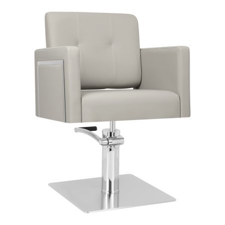 Professionele kappersstoel Gabbiano Bergamo grijs voor saloninrichting, klantbehandeling en comfortabel werk in de salon