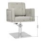 Gabbiano hairdressing chair Bergamo grey