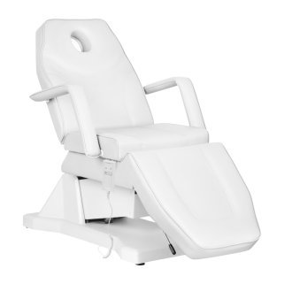 Professionele elektrische behandelstoel Sillon Soft wit met 1 motor voor cosmetische en podologische behandelingen voor de salon