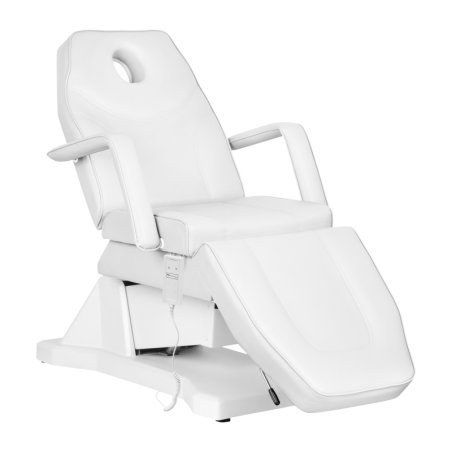Professionele elektrische behandelstoel Sillon Soft wit met 1 motor voor cosmetische en podologische behandelingen voor de salon