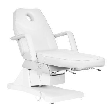 Professionele elektrische behandelstoel Sillon Soft wit met 1 motor voor cosmetische en podologische behandelingen voor de salon