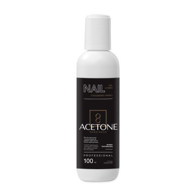 Aceton aardbei Ocho Nails 100 ml voor manicure, nagellakwerk en professioneel gebruik in de salon, praktisch formaat