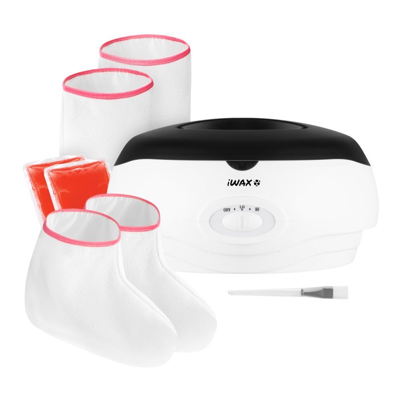 Paraffinebad iWax 300W set XXL in wit voor paraffinebehandelingen van handen en voeten in de professionele salon
