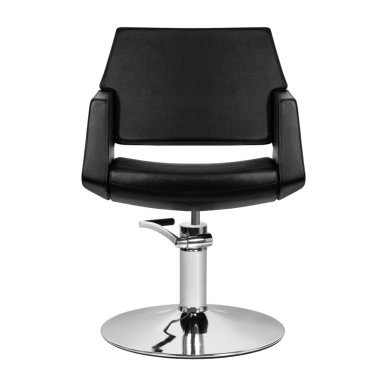 Professionele kappersstoel Santiago van Gabbiano zwart voor comfortabele klantbehandeling en nette saloninrichting