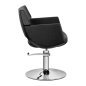 Professionele kappersstoel Santiago van Gabbiano zwart voor comfortabele klantbehandeling en nette saloninrichting