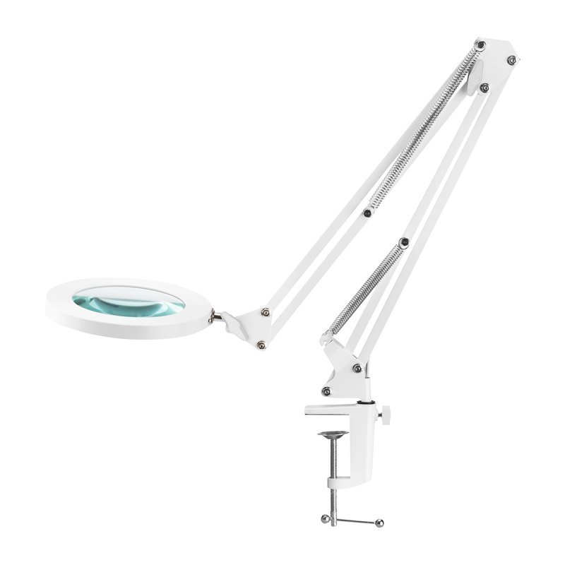 LED-loeplamp voor op tafel Glow 308 wit voor professionele behandelwerkplekken in salon, praktijk en mobiele service