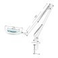 LED-loeplamp voor op tafel Glow 308 wit voor professionele behandelwerkplekken in salon, praktijk en mobiele service