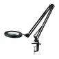 LED-loeplamp tafelmodel Glow 308 zwart voor professionele schoonheidsbehandelingen van klanten in salon en praktijk