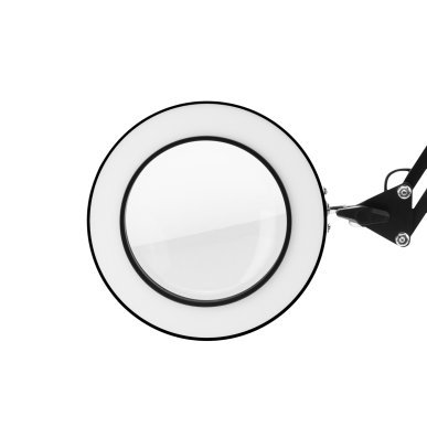 LED-loeplamp tafelmodel Glow 308 zwart voor professionele schoonheidsbehandelingen van klanten in salon en praktijk
