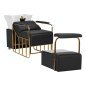 Kapperswasunit Gabbiano Mayka zwart voor professionele klantbehandeling, werkcomfort en nette saloninrichting