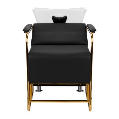 Kapperswasunit Gabbiano Mayka zwart voor professionele klantbehandeling, werkcomfort en nette saloninrichting