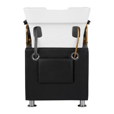 Kapperswasunit Gabbiano Mayka zwart voor professionele klantbehandeling, werkcomfort en nette saloninrichting