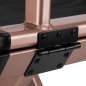 Make-upstoel van aluminium in roségoud voor professioneel salon- en praktijkgebruik met comfort en ergonomische ondersteuning Make-upstoel van aluminium in roségoud voor professioneel salon- en praktijkgebruik met comfort en ergonomische ondersteuning