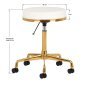 Cosmetische kruk H4 wit-goud voor salon, praktijk, comfortabele ergonomische zitoplossing voor dagelijks gebruik Cosmetische kruk H4 wit-goud voor salon, praktijk, comfortabele ergonomische zitoplossing voor dagelijks gebruik