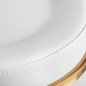 Cosmetische kruk H5 wit-goud voor salon en praktijk met ergonomisch zitcomfort en praktische werkondersteuning