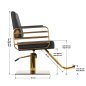 GABBIANO HAIRDRESSING CHAIR AVILA BLACK GOLD GABBIANO HAIRDRESSING CHAIR AVILA BLACK GOLD