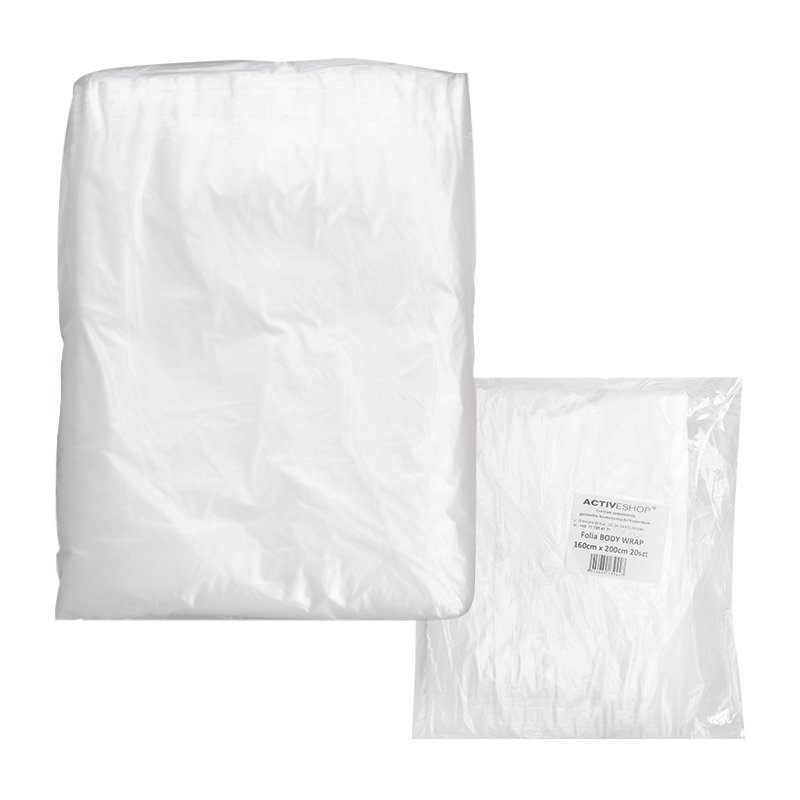 Body wrap folie 160 x 200 cm, 20 stuks voor lichaamsbehandelingen en warmtebehoud bij professioneel salon- en praktijkgebruik