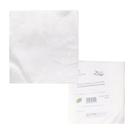 Katoenen behandeldoek Naturline 44 x 50 cm, 40 stuks voor make-up verwijderen, huidreiniging en verzorgingsbehandelingen