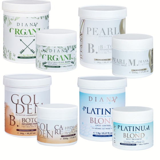 Haar  Btx  -Paket 1000ml Organic, 1000ml Platinum, 1000ml Pearl, 1000ml Golden