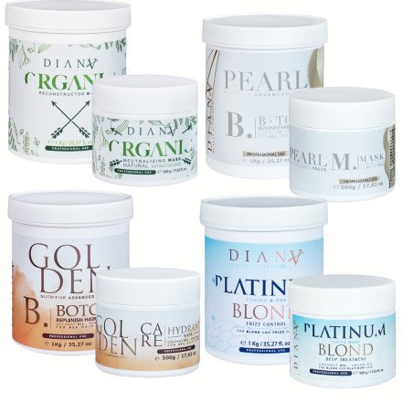 Zestaw Terapia włosów 1000ml Organic + 1000ml Platinum + 1000ml Pearl + 1000ml Golden