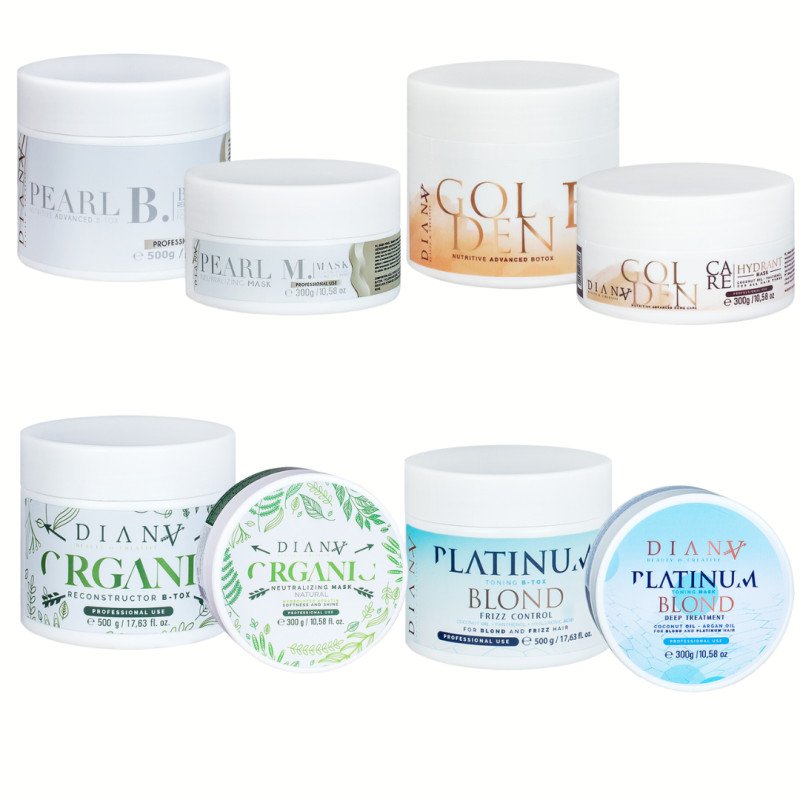 Kit Reconstruction Capillaire 4x500ml – Organic, Pearl, Platinum, Golden, Anti-Frizz et Réparation