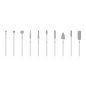 Set diamant nagelfreesbits 10 st. voor manicure en pedicure, professionele bitset voor nauwkeurig werk in de salon