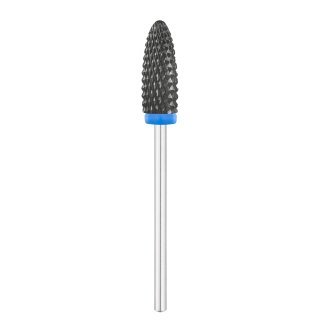 Keramische nagelfreesbit Exo ovaal zwart Ø6,0 mm BL voor nauwkeurig professioneel manicure- en pedicurewerk in de salon