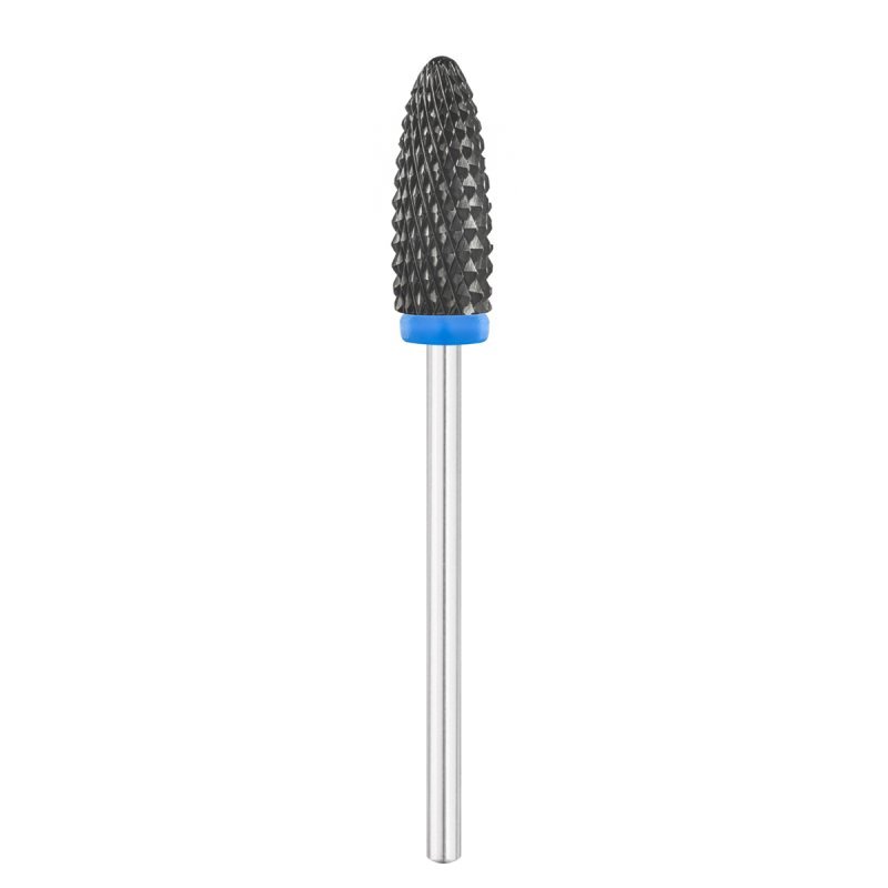 Keramische nagelfreesbit Exo ovaal zwart Ø6,0 mm BL voor nauwkeurig professioneel manicure- en pedicurewerk in de salon