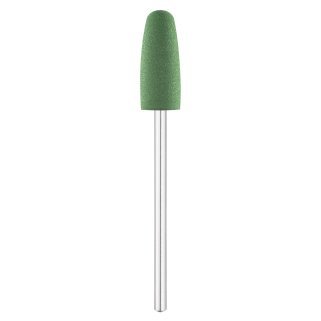 Nagelfreesbit van rubber, groene afgeronde cilinder Exo Ø8 mm markering 400 voor manicure en pedicure in salon en praktijk