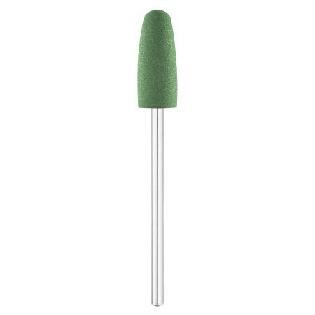 Nagelfreesbit van rubber, groene afgeronde cilinder Exo Ø8 mm markering 400 voor manicure en pedicure in salon en praktijk
