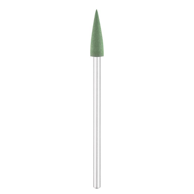 Nagelfreesbit van rubber, groene kegel Exo Ø4,0 mm 232 voor nauwkeurig professioneel manicure- en pedicurewerk