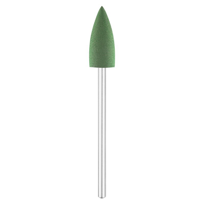 Nagelfreesbit rubber groene kegel Exo Ø10,0 mm 204 voor manicure, pedicure en professioneel salonwerk in de praktijk