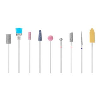 Professionele set nagelfreesbits mix 9 stuks voor manicure, pedicure en nauwkeurige productverwerking in salon