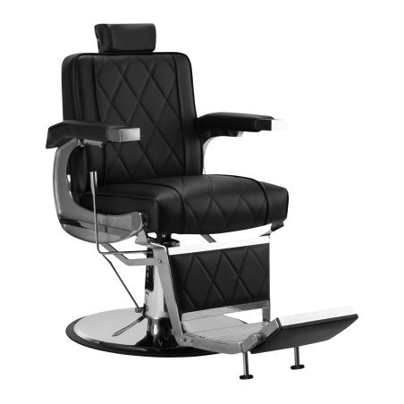 Professionele barberstoel Hair System BM88066 zwart met hydraulische lift voor comfortabel salon- en praktijkgebruik