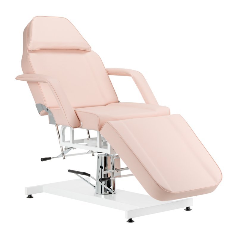 Hydraulische behandelstoel Basic 210 roze voor salon, praktijk en behandelruimte met comfortabele ergonomische ondersteuning