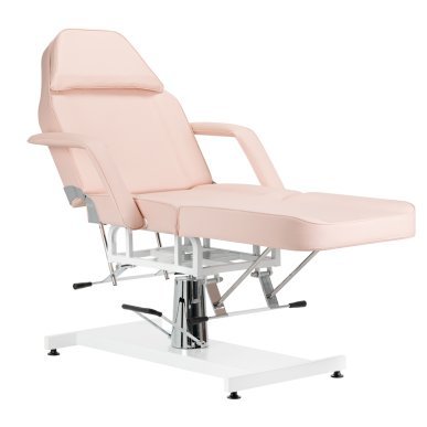 Hydraulische behandelstoel Basic 210 roze voor salon, praktijk en behandelruimte met comfortabele ergonomische ondersteuning