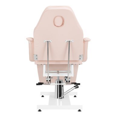 Hydraulische behandelstoel Basic 210 roze voor salon, praktijk en behandelruimte met comfortabele ergonomische ondersteuning