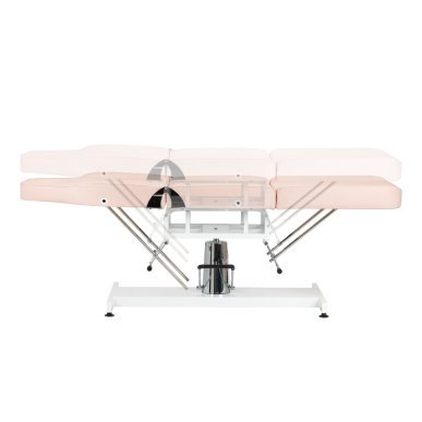 Hydraulische behandelstoel Basic 210 roze voor salon, praktijk en behandelruimte met comfortabele ergonomische ondersteuning